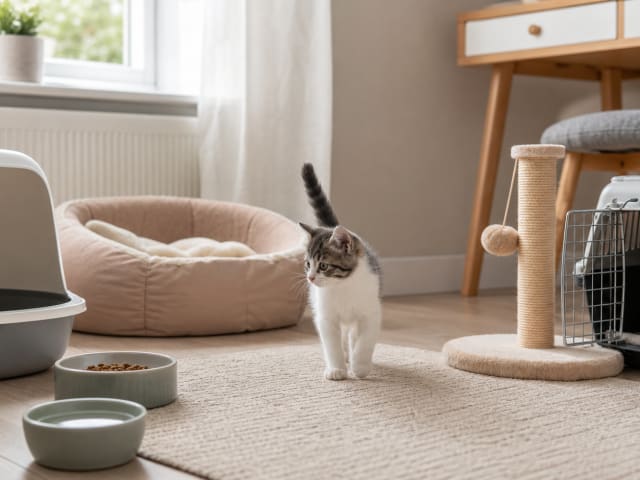 Det første rommet hjemme klart for kattungen